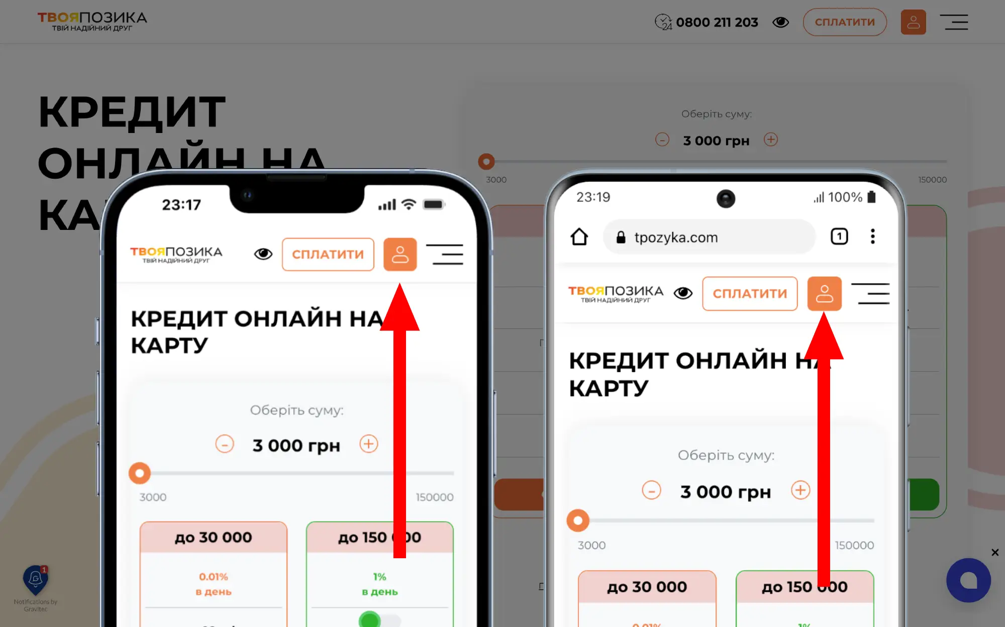 твоя позика вхід